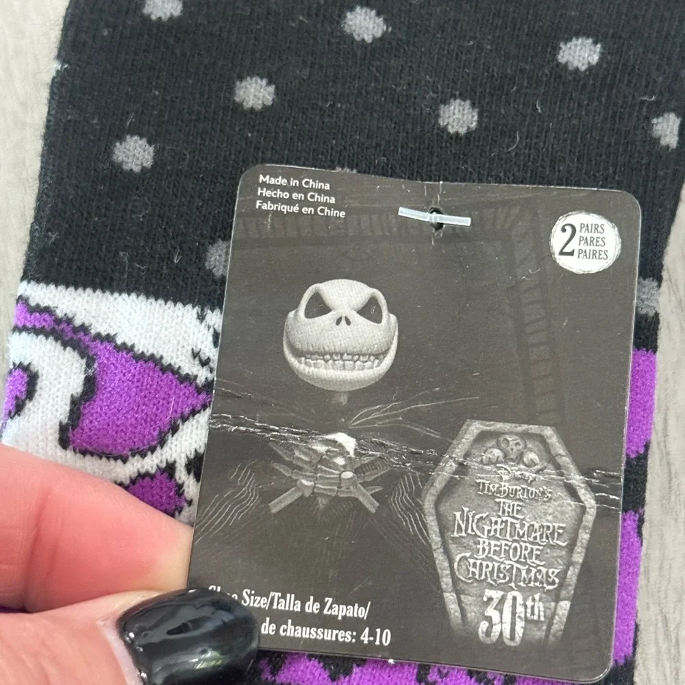 Loungefly Holiday Stocking with Skulls Night mare before Christmas
